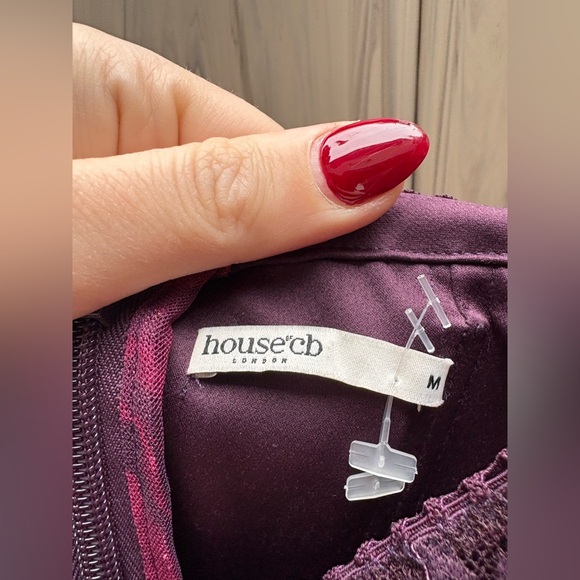 House of CB Nalini Mesh Corset Cocktail Dress Romantic Floral - Picture 6 of 10